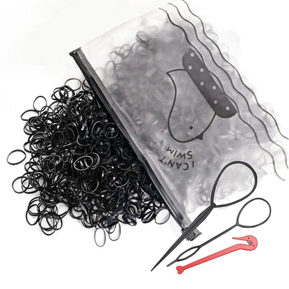1000 Stück Elastische Haargummis Haarstyling Set mit Zubehör
