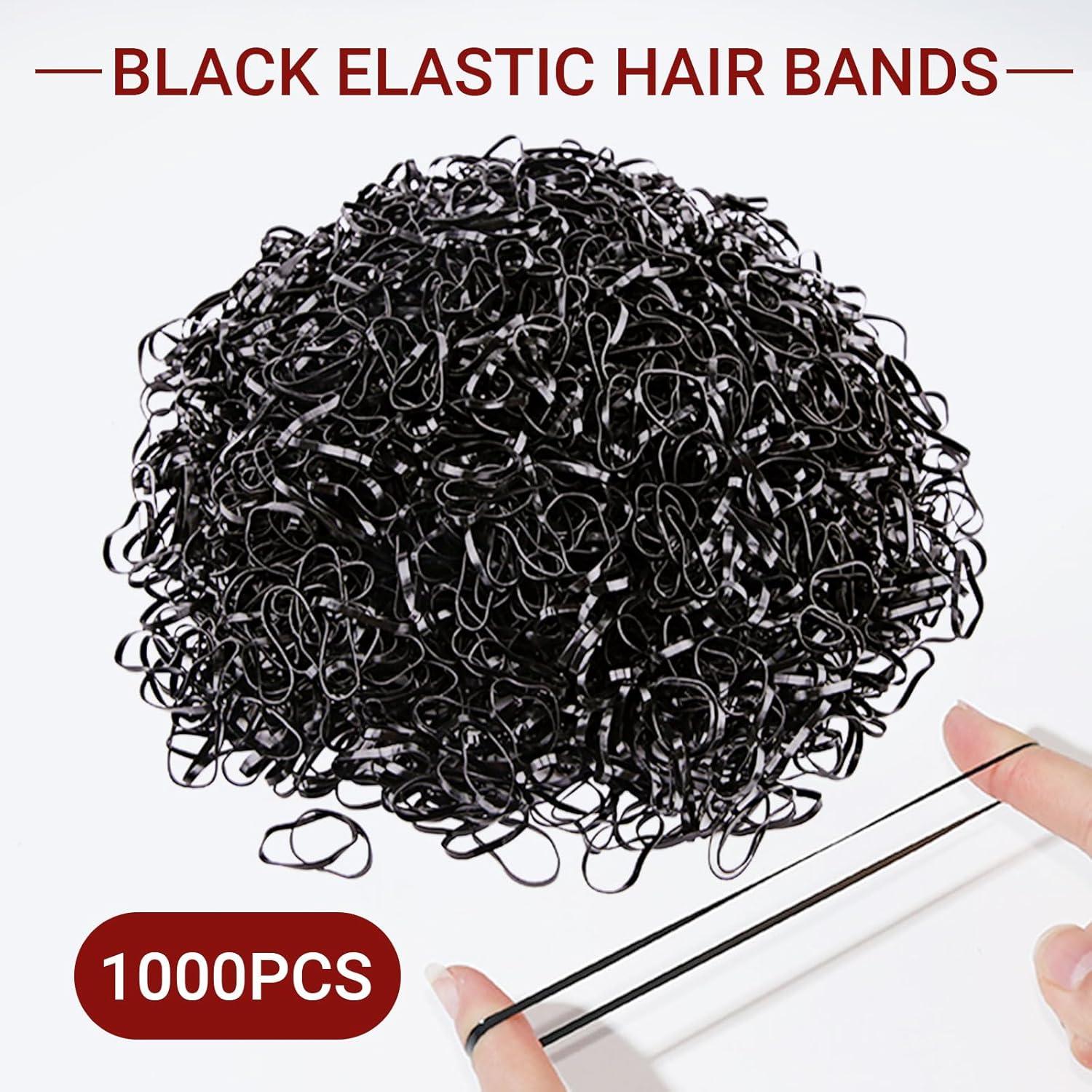 1000 Stück Elastische Haargummis Haarstyling Set mit Zubehör