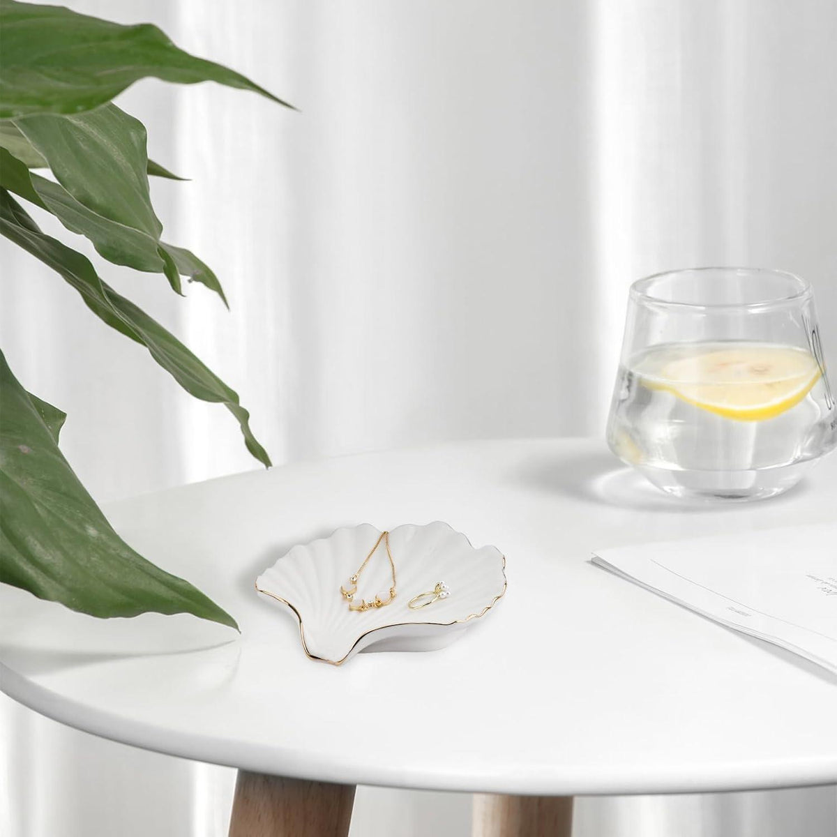 Keramik Seifenschale mit Ablauf – Elegante Muschel Seifenablage
