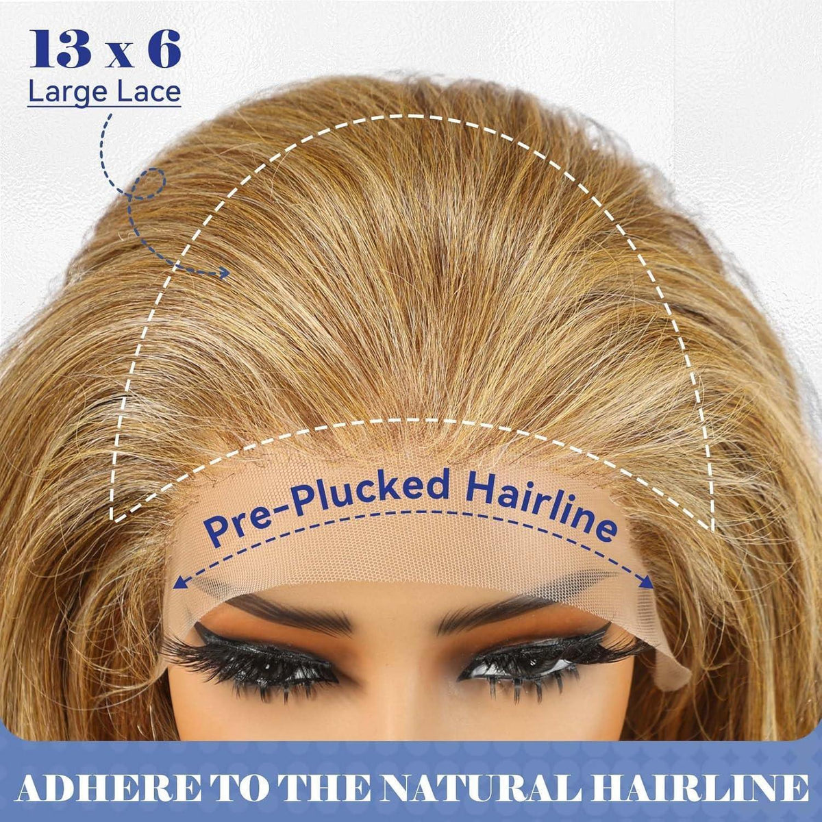 Blonde Lockenperücke 24 Zoll, 13x6 HD Spitze, natürliche Frisur