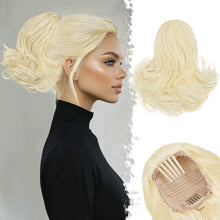 Ponytail Extension Welliger Lockiger Pferdeschwanz 25cm - Platinblond