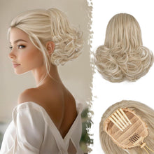 Blondes 25cm Welliges Pferdeschwanz Haarteil mit Kordelzug