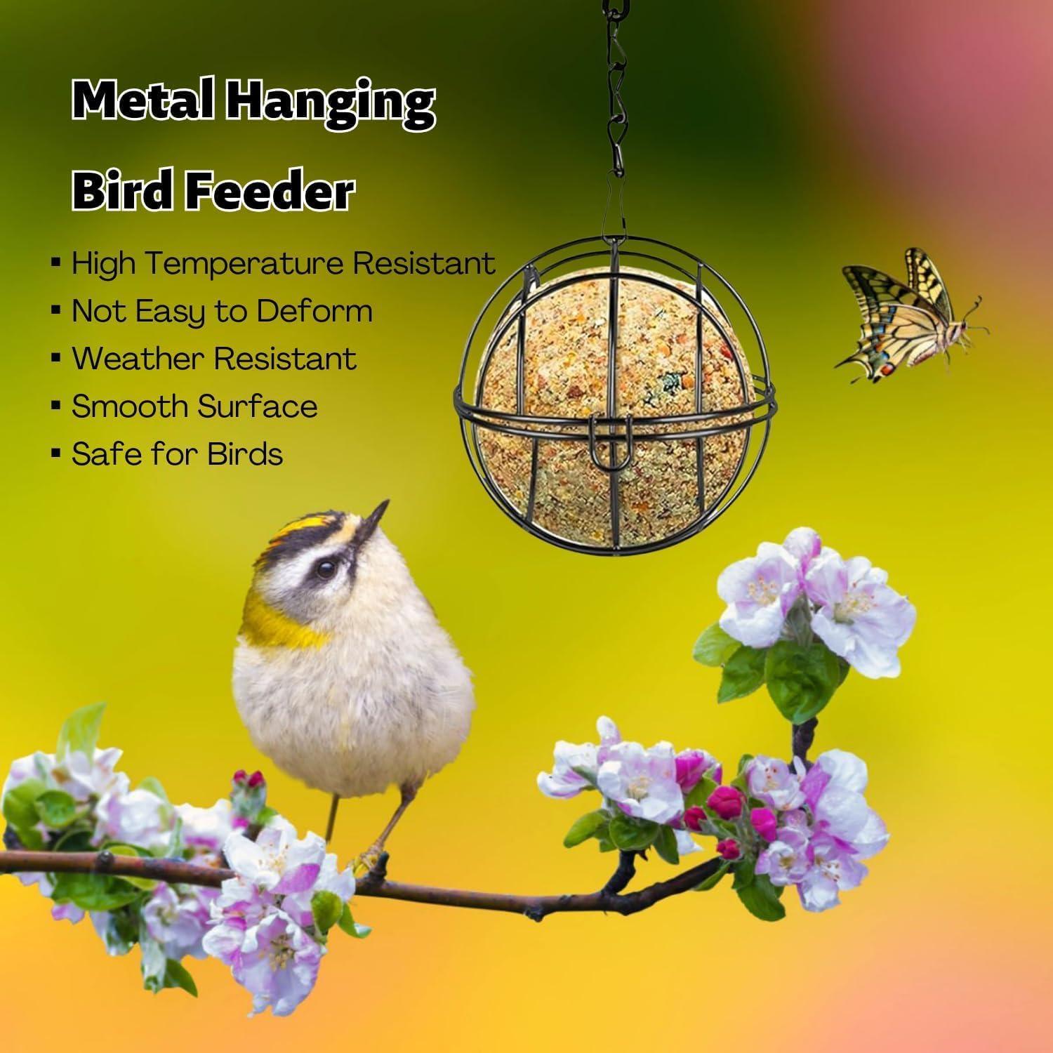 Meisenknödelhalter 2er Set Metall Vogelfutterspender Schwarz
