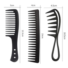 Breiter Zahnkamm Kit Antistatischer Grobzinkiger Haircomb 3