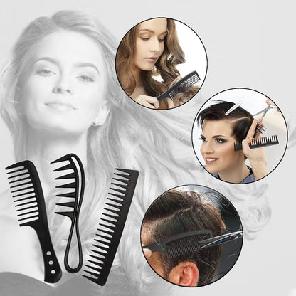 Breiter Zahnkamm Kit Antistatischer Grobzinkiger Haircomb Stark