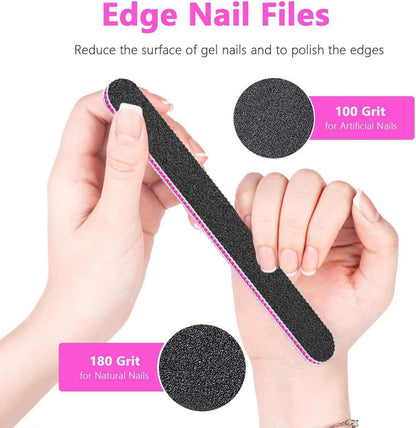 Professionelle Doppelseitige Nagelfeilen 15 Stück 100/180