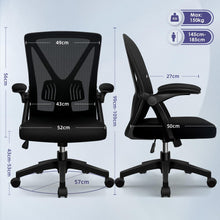 Ergonomischer Bürostuhl mit Lendenstütze, Schwarz 150 kg