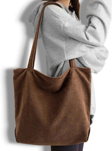 Cord Handtasche Damen Shopper Umhängetasche mit