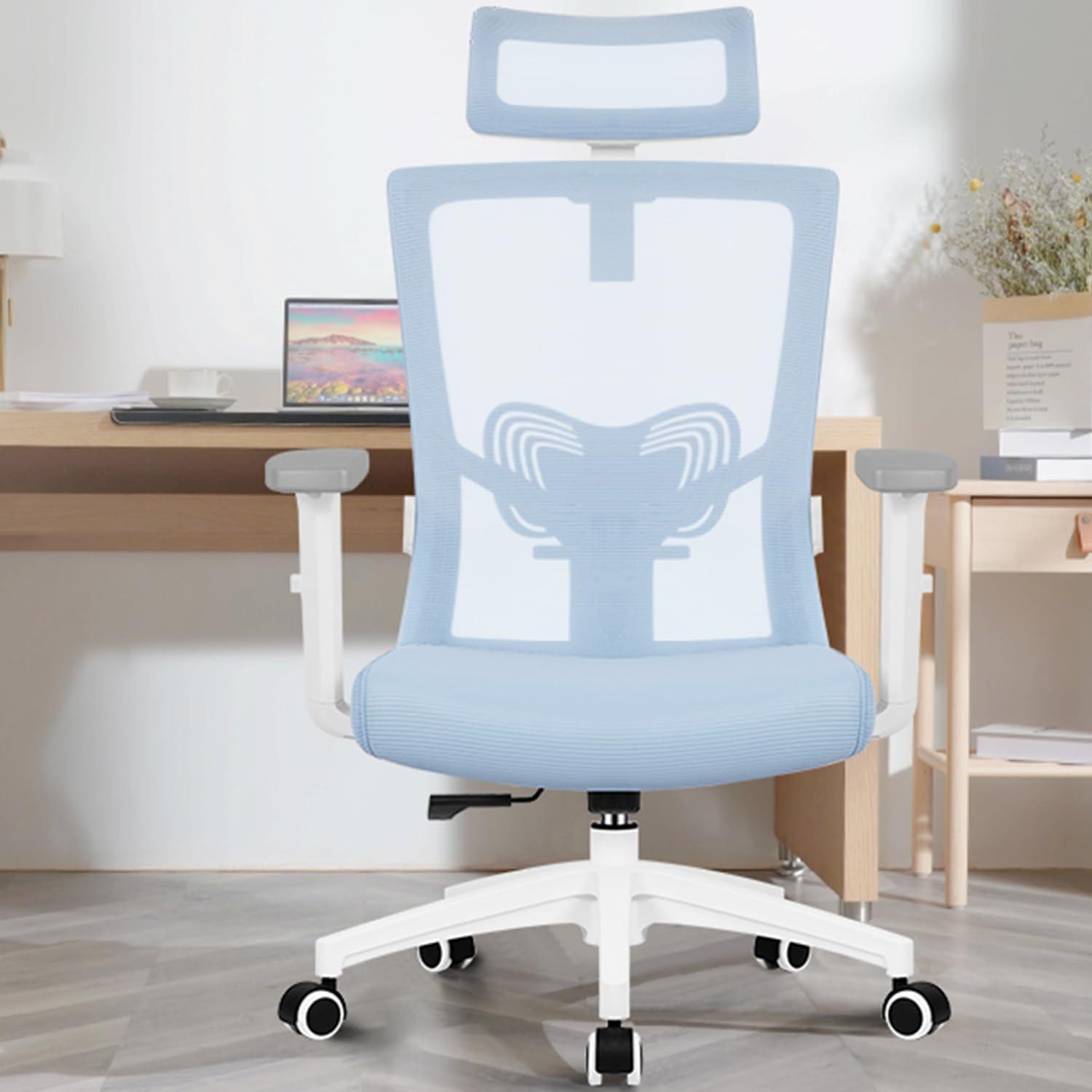 Ergonomischer Bürostuhl mit verstellbarer Kopfstütze und