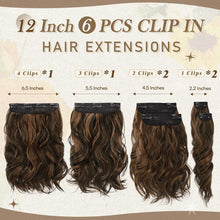 Kurze Wellige Clip in Extensions 30cm Highlight