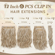 Clip in Haarverlängerung Blond 30cm 6PCs Haarextension