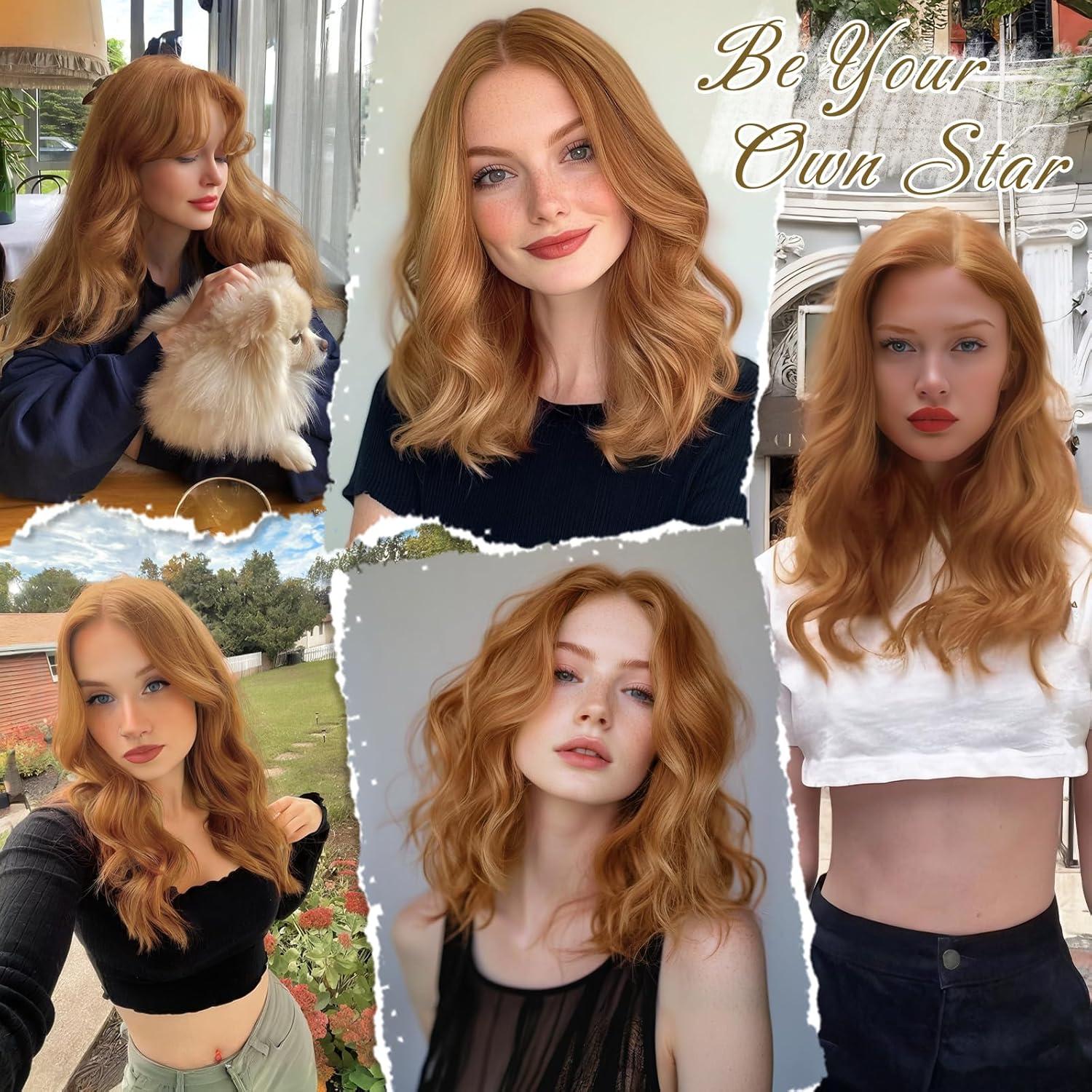 30cm Auburn Clip in Extension Haarverlängerung 6PCs für Damen - Dickes, natürliches Haarteil