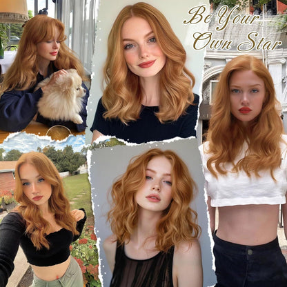 30cm Auburn Clip in Extension Haarverlängerung 6PCs für Damen - Dickes, natürliches Haarteil