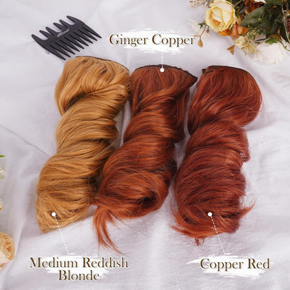 Auburn Clip in Haarverlängerung 30cm 6PCs Damen Haarverlängerung