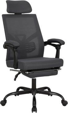 Ergonomischer Mesh Bürostuhl mit Fußstütze und verstellbarer