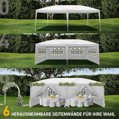Faltpavillon 3x6m – Wasserdicht & Winterfest für Garten & Party