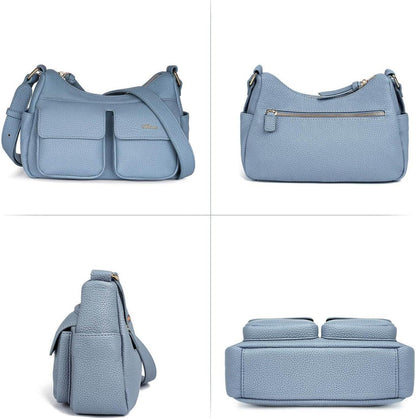 Umhängetasche Damen Leder Crossbody Bag Handtasche Schultertasche met