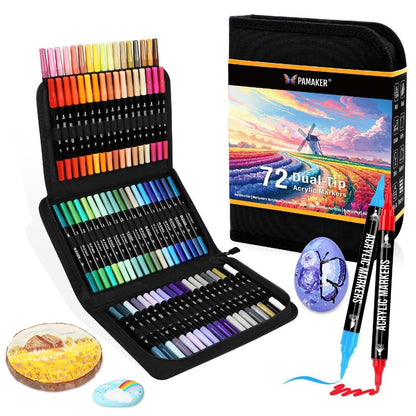 Acryl Marker Set 72 Farben – Dual Tip für Kunst & DIY