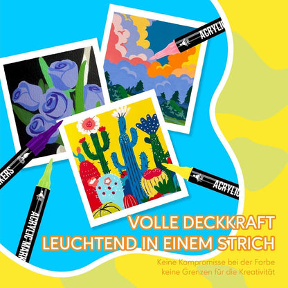 Acryl Marker Set 72 Farben – Dual Tip für Kunst & DIY