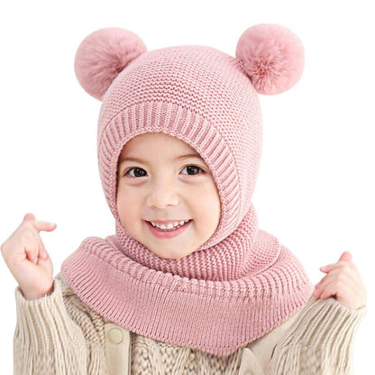 Winter Sturmhaube Kinder 2-5 Jahre, Warm & Winddicht Rosa