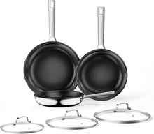 Edelstahl Pfannenset Tri-ply Keramik 20+24+28cm Induktion Antihaft