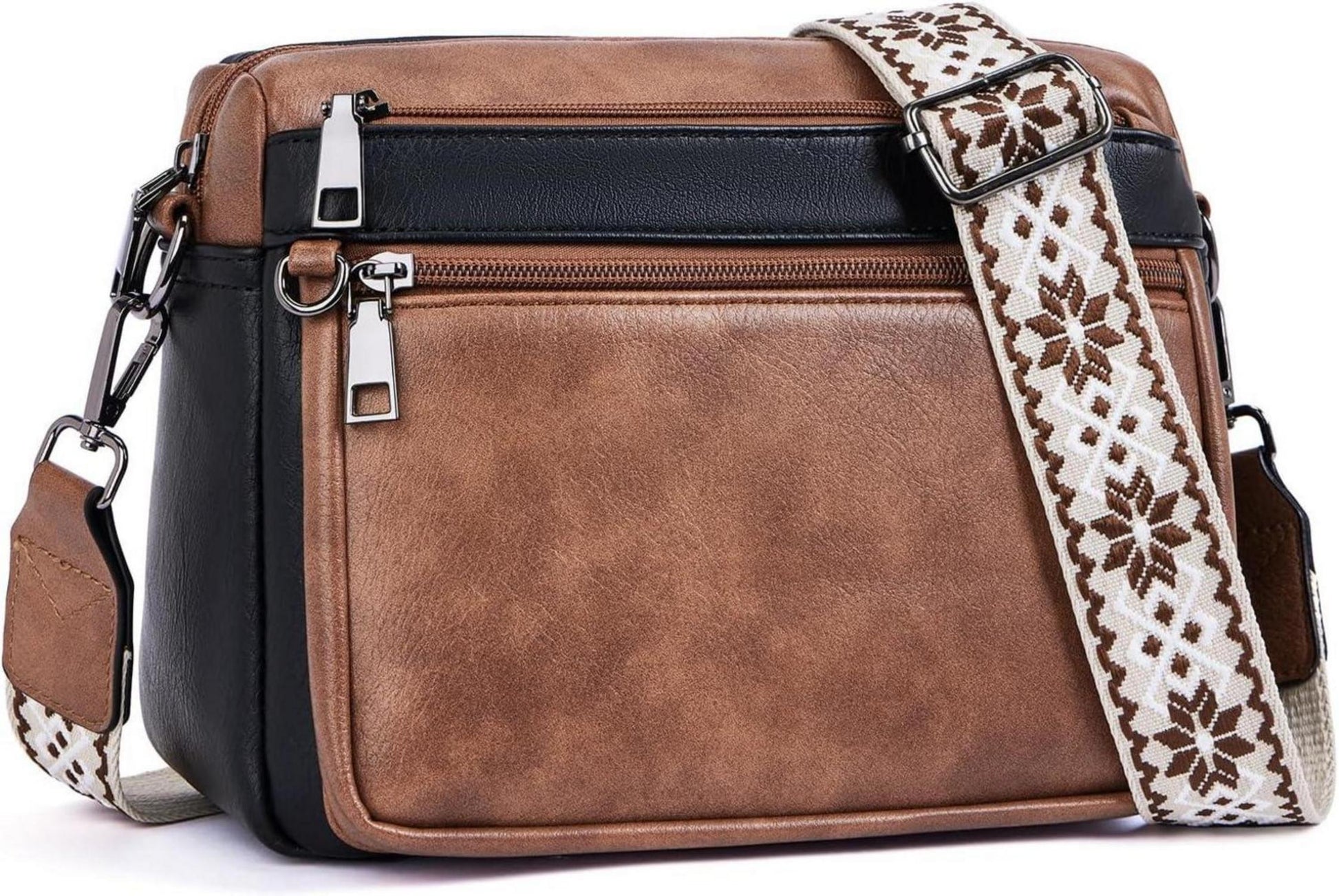 Damen Umhängetasche Mittelgroß Leder Schultertasche