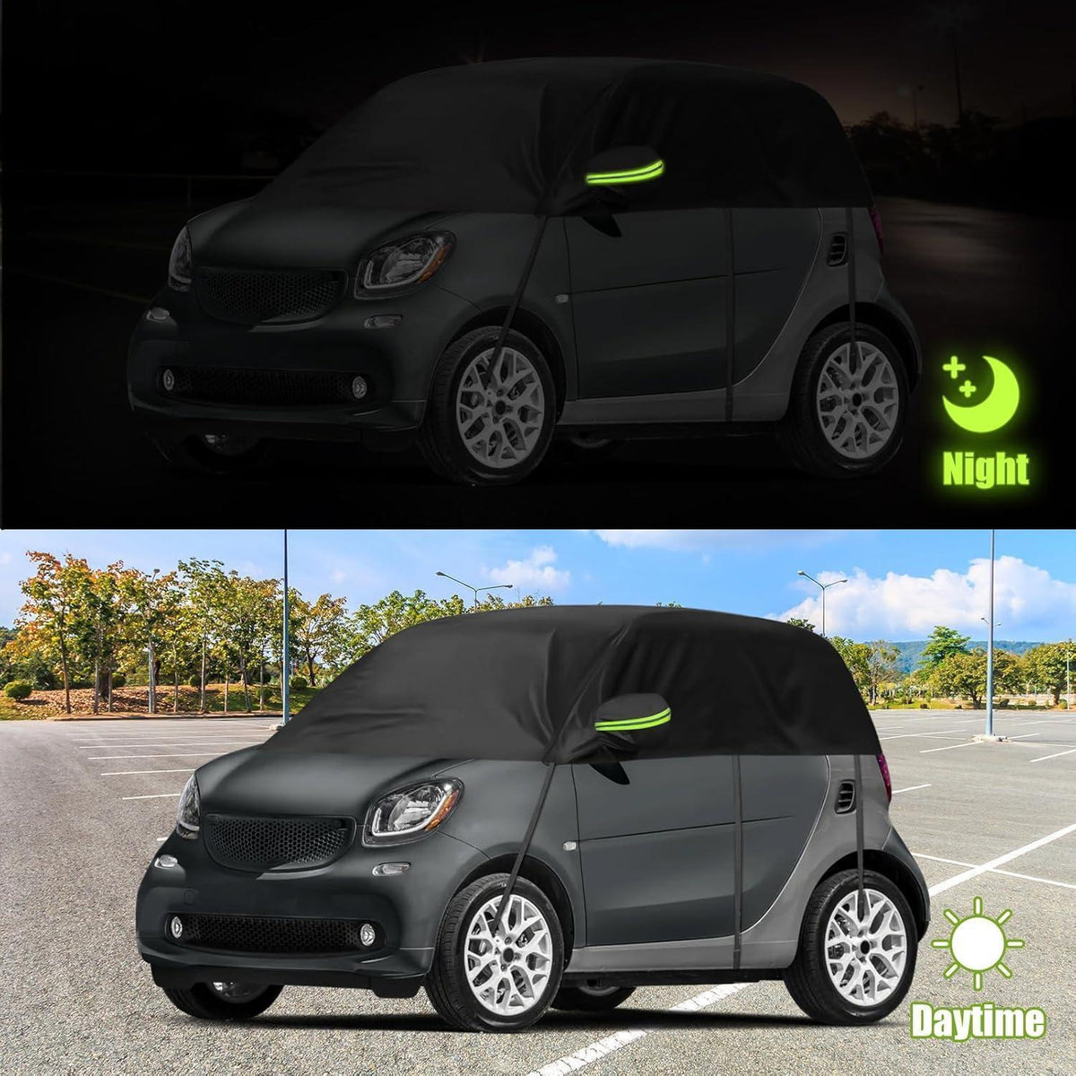 Autoabdeckung für Smart Fortwo 2006-2025 – Wasserdicht & Atmungsaktiv