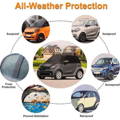 Autoabdeckung für Smart Fortwo 2006-2025 – Wasserdicht & Atmungsaktiv