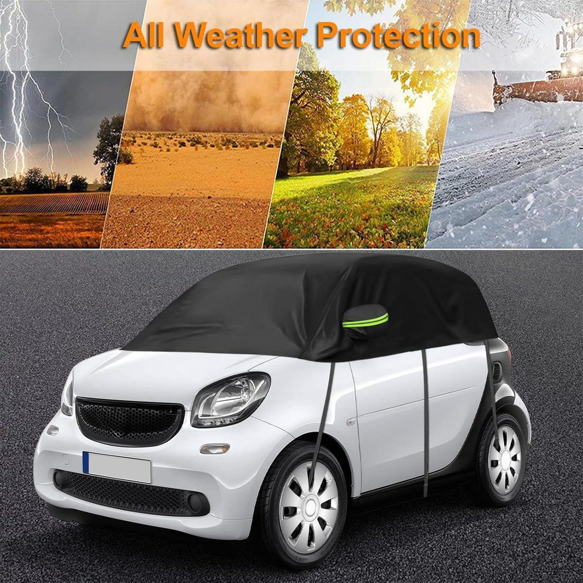Autoabdeckung für Smart Fortwo 2006-2025 – Wasserdicht & Atmungsaktiv