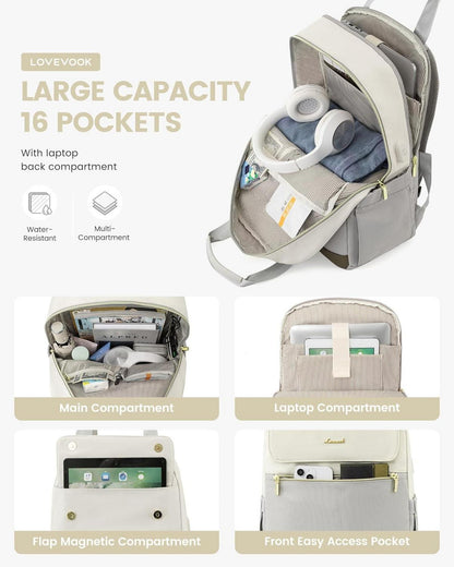 LOVEVOOK Damen Rucksack Schulrucksack Mädchen 15,6 Zoll