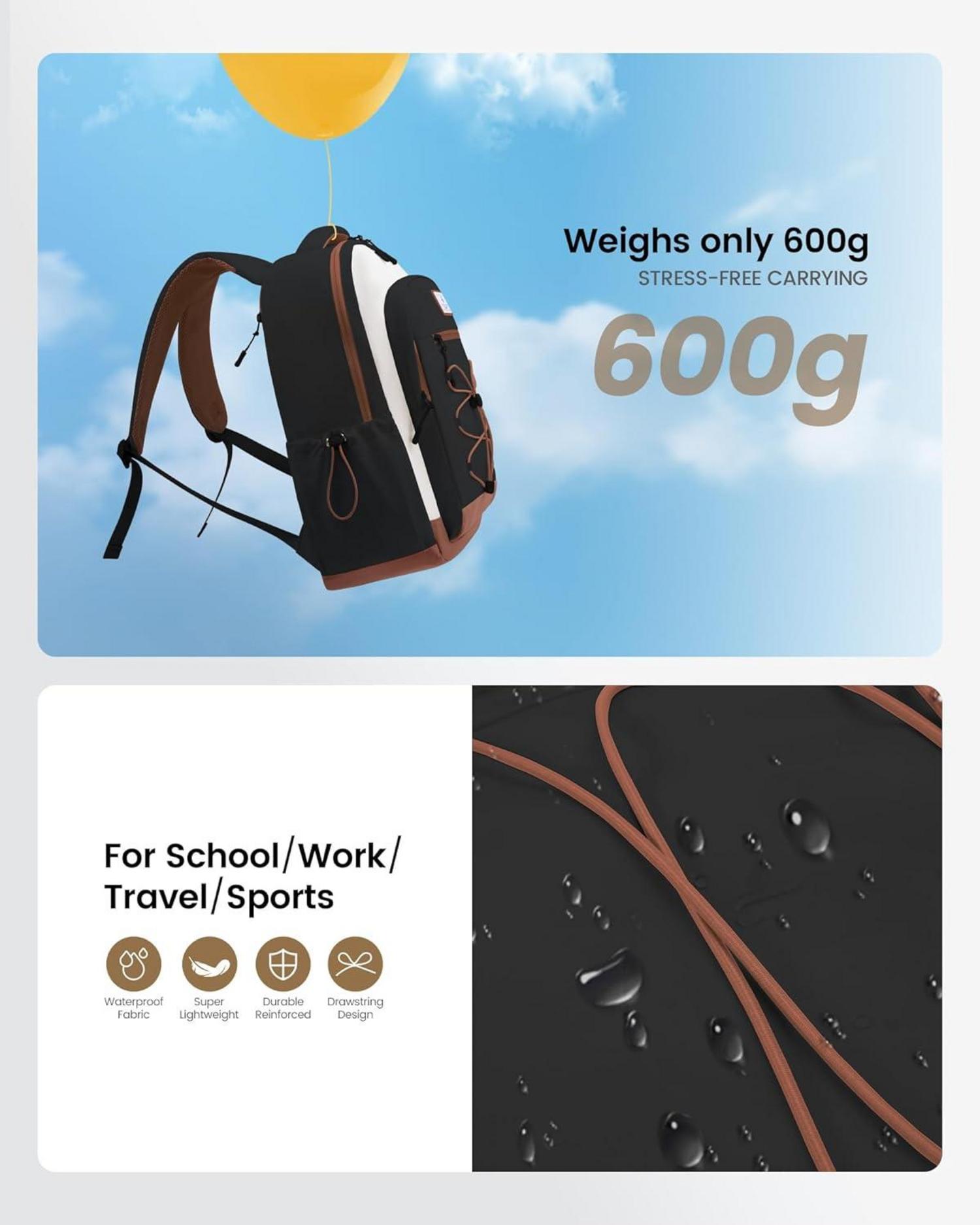 Schulrucksack Damen Herren 15,6 Zoll Laptopfach Leichter Rucksack Teenager