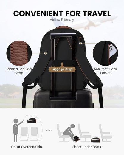 Rucksack Damen Herren 15,6 Zoll Schulrucksack Leichter mit Laptopfach