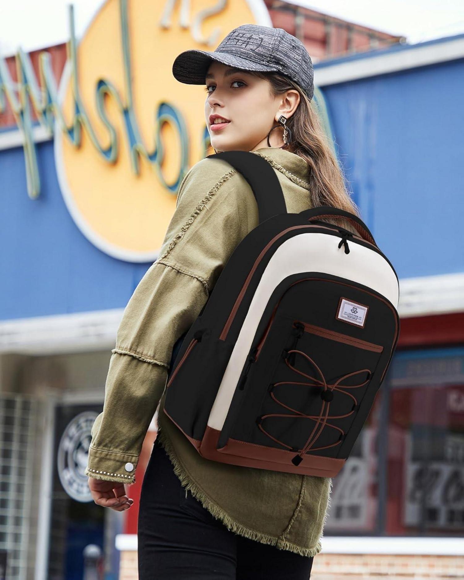 Schulrucksack Damen Herren 15,6 Zoll Laptopfach Leichter Rucksack Teenager