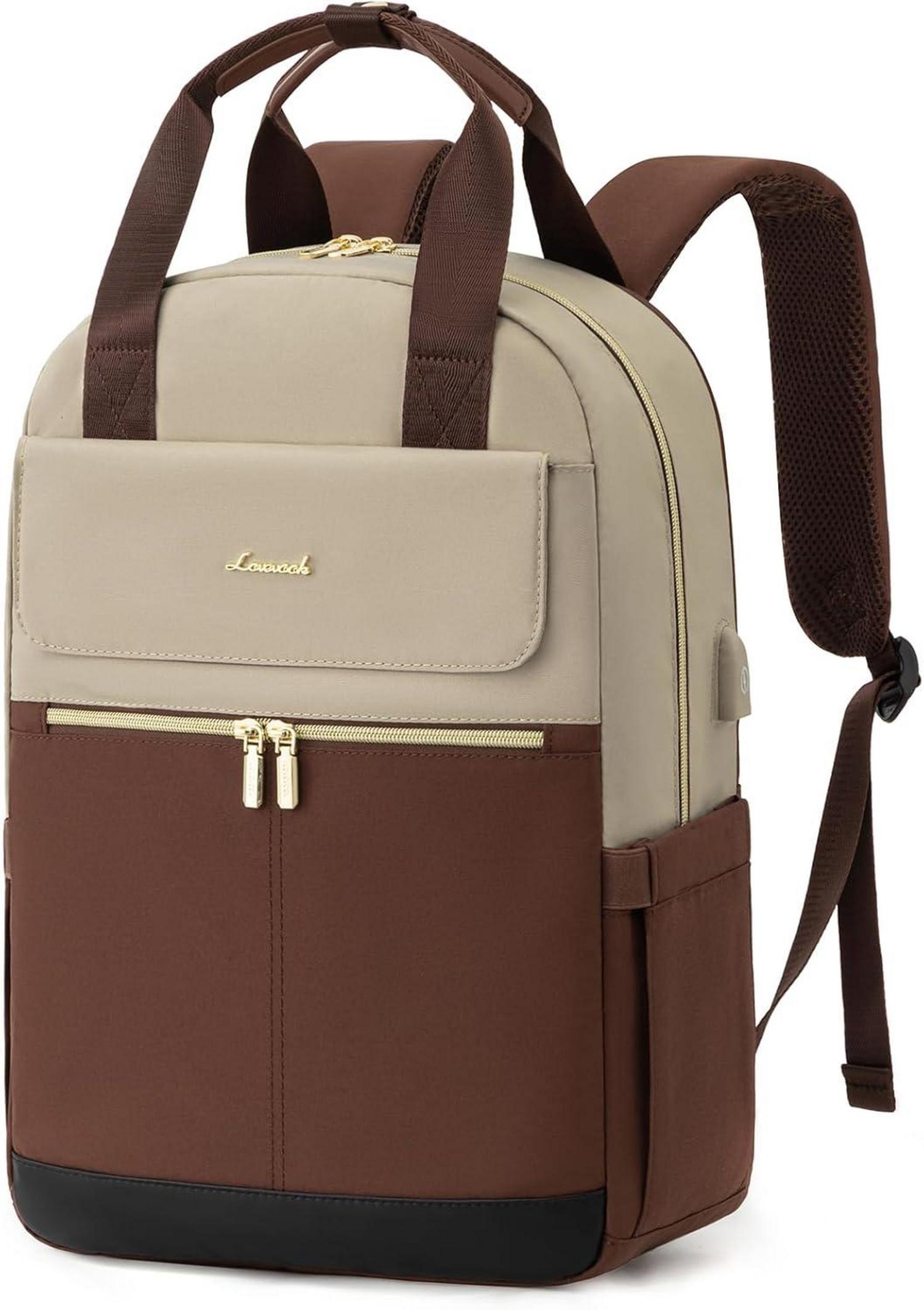 Rucksack Damen 15,6 Zoll mit Laptopfach wasserdicht Daypack Uni Büro