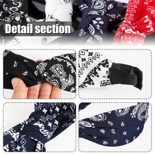 4er Set Vintage Paisley Damen Haarreifen mit Knoten Schwarz Weiß Rot