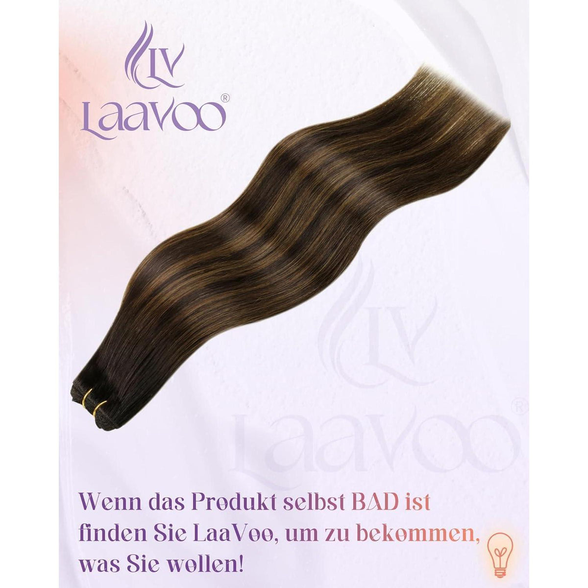 Echthaar Tressen Braun Balayage Ombre 40cm #2/8/2