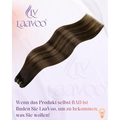 Echthaar Tressen Braun Balayage Ombre 40cm #2/8/2