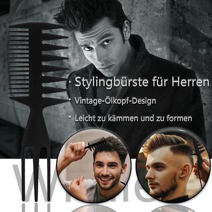 WhaleO 7-Stück Kamm Set für Männer: Herren Haar Styling Locken Friseur Zubehör