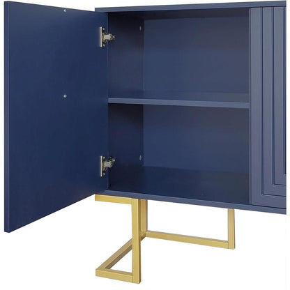 Kommode & Sideboard 6 Schubladen, 3 Türen, Marineblau