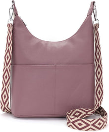 Schultertasche Damen Groß Schwarz Vegan Leder Verstellbarer Gurt