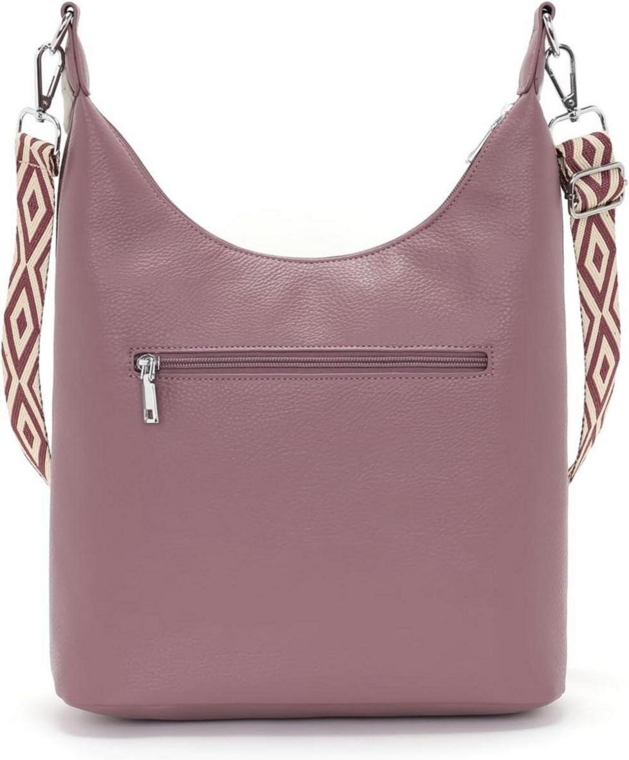 SOGYECS Polene Damen Umhängetasche Vegan Leder Crossbody BLila
