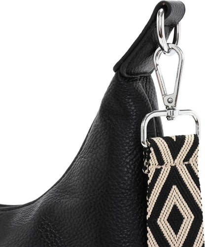 SOGYECS Umhängetasche Damen Groß Schwarz Vegan Leder