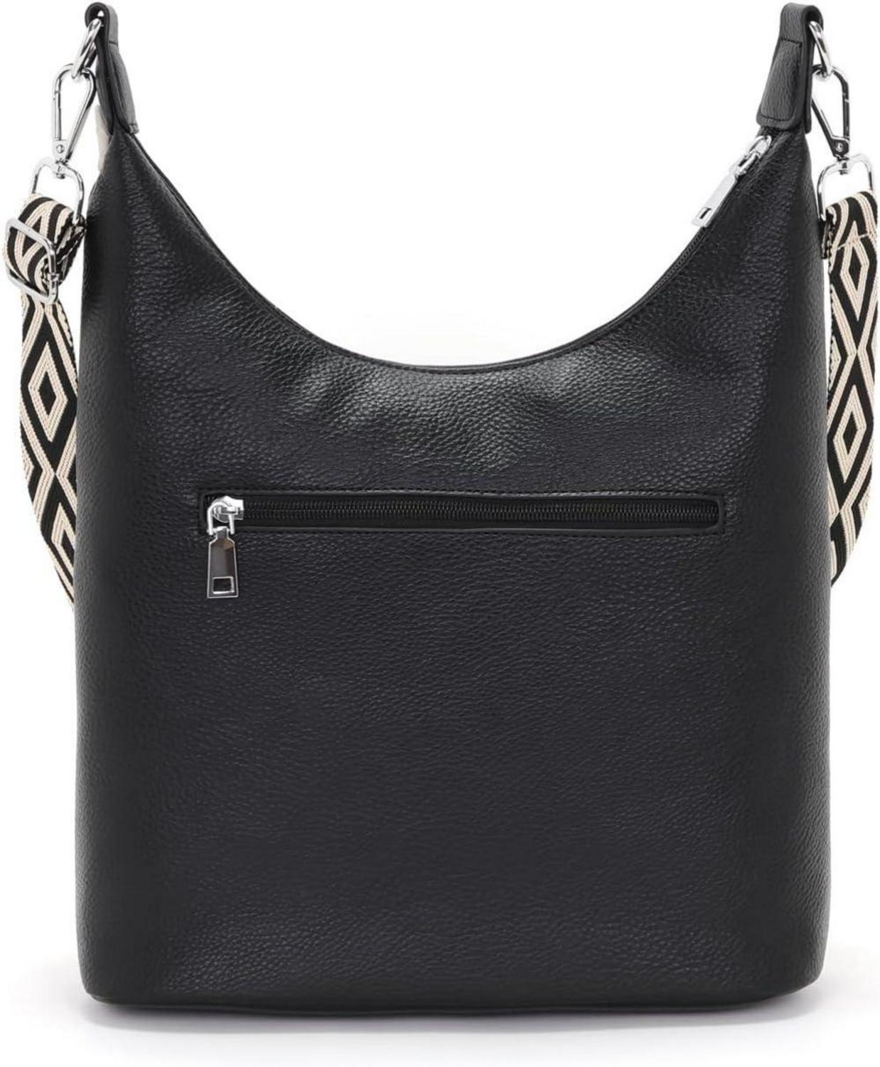 SOGYECS Umhängetasche Damen Schwarz Vegan Leder