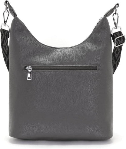 SOGYECS Polene Handtasche Damen Mittelgroß Crossbody Bag Schultertasche Grau