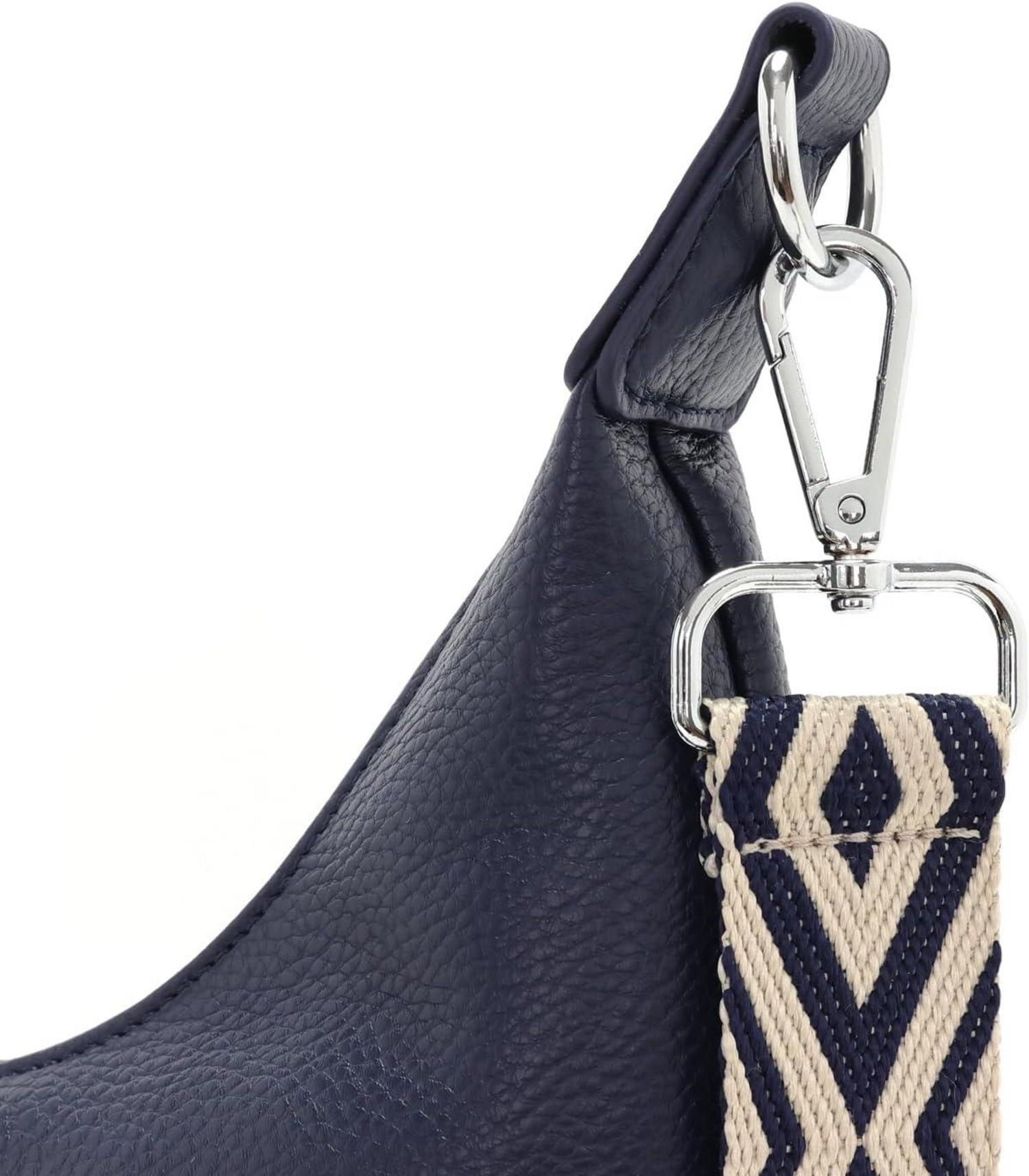 Damen Handtasche Umhängetasche Crossbody Bag Mittelgroß Blau