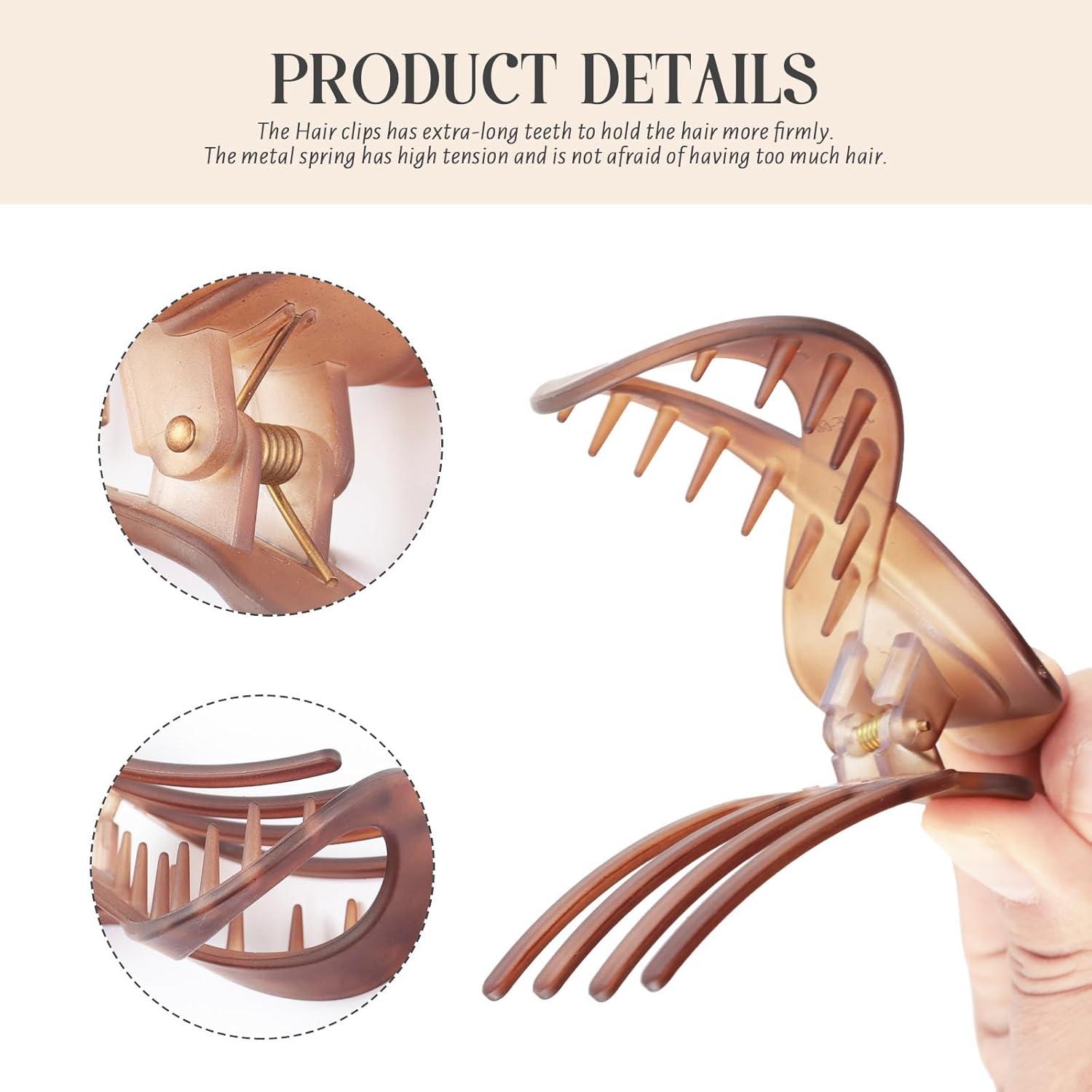 Haarspangen Damen 6 Stück Rutschfeste Französische Haarspangen Matte