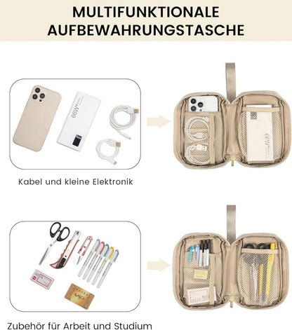 Laptoptasche Damen 15,6 Zoll Wasserdicht Arbeitstasche Groß Organizer beige