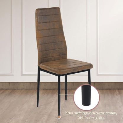 Esszimmerstuhl Set 4er – Gepolstert, Braun & Ergonomisch