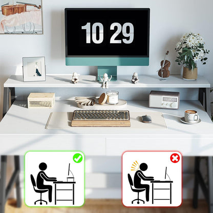 CubiCubi Computertisch 120 cm Schreibtisch mit Schubladen