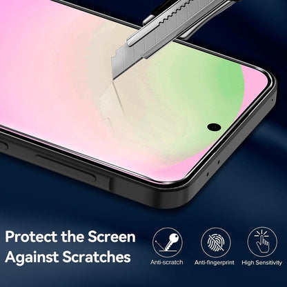 Samsung Galaxy A56 5G Hülle mit Panzerglas, matt durchscheinend, rosa